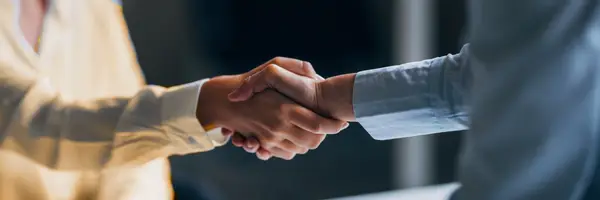 Image of professionals shaking hands