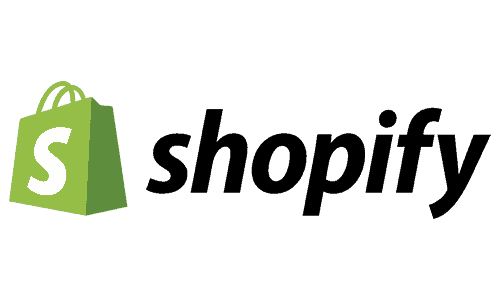 Image of Shopify Logo which integrates with Wonder for your e commerce website