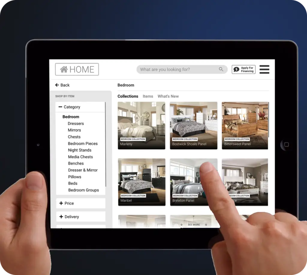 Wonder is a native app for kiosks tablets and desktops that show your complete catalog in store and online