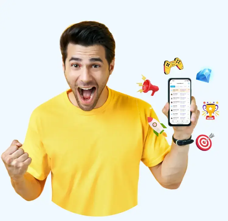 Retail sales associate viewing gamified sales challenge leaderboard in Wonder App
